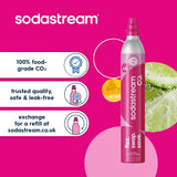 Sodastream CO2 gas cylinder Pink System Quick Connect 425g - British product