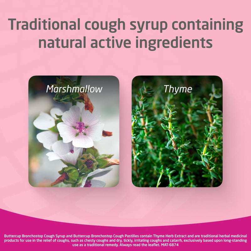 Buttercup Bronchostop cough syrup 200ml (British brand)
