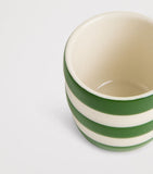 Harrods Cornishware egg cup with green stripes (British brand)