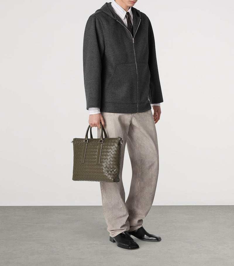 Bottega Veneta Intrecciato leather briefcase - British product