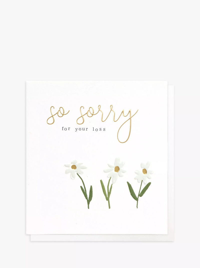Caroline Gardner sympathy card, imported from the UK
