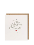 Paperlink wedding card To the Fabulous Couple 15cm square - British product