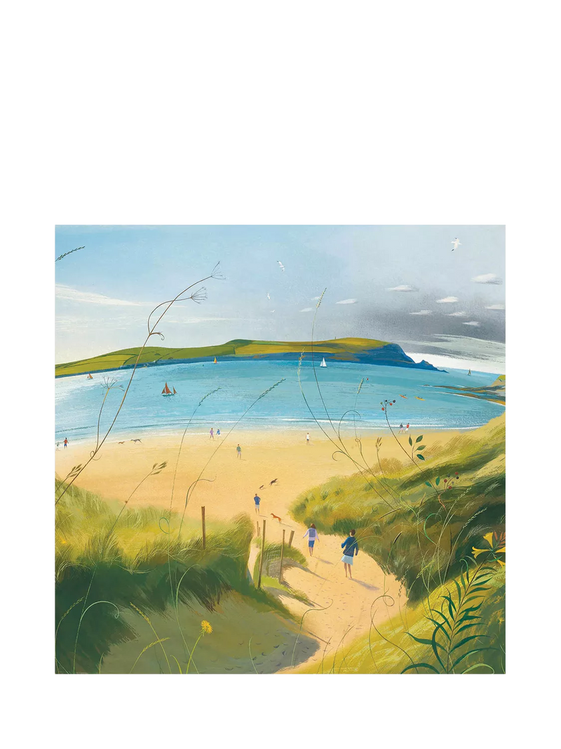 Woodmansterne Peaceful Beach greeting card, imported from the UK