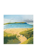 Woodmansterne Peaceful Beach greeting card, imported from the UK