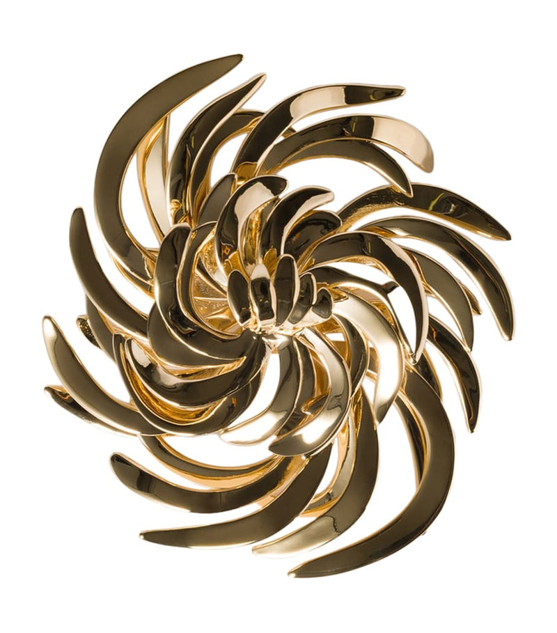 Miu Miu gold-tone floral brooch 100% brass - British product
