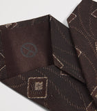 Giorgio Armani silk geometric jacquard tie 8cm - British product