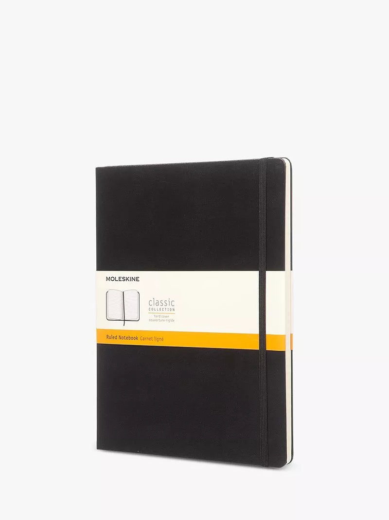 Moleskine extra large hard cover lined notebook black, UK version
