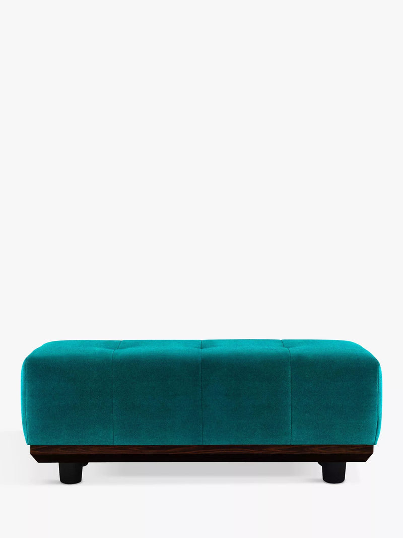 G Plan vintage footstool in plush mallard (British brand)