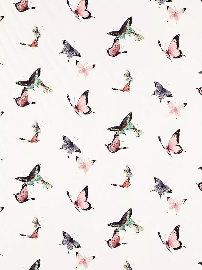 Harlequin Emmeline voile fabric Chalk/Rose/Sky - British product
