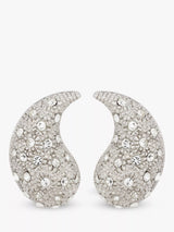 John Lewis Eclectica Pre-Loved Swarovski Crystal Large Comma Clip-On Stud Earrings- Buy online at McGrocer