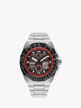 John Lewis Citizen Red Arrows Limited Edition Skyhawk A-T Eco-Drive Men's Watch, Silver/Black, 46mm- Buy online at McGrocer