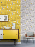 Mini Moderns Festival wallpaper 10m x 52cm, imported from the UK