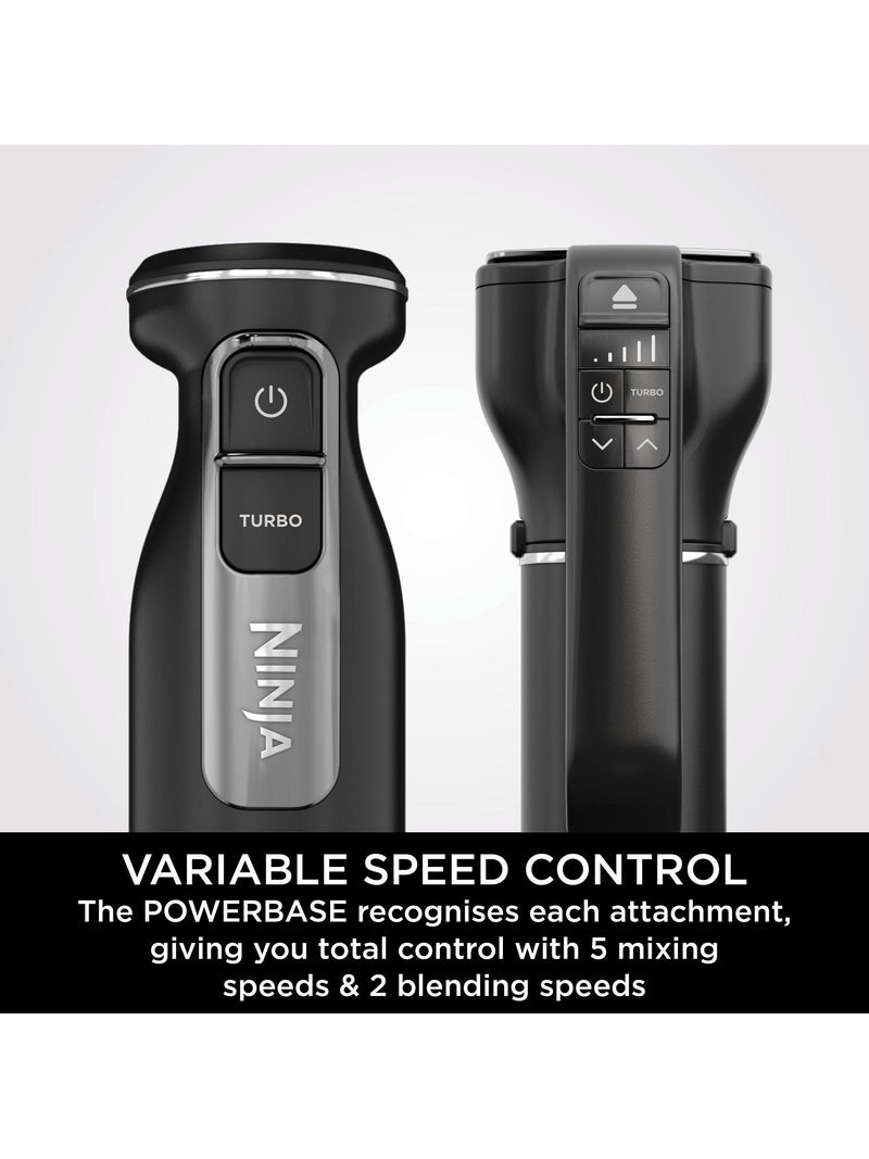 Ninja 2-in-1 immersion blender mixer silver black, imported from UK