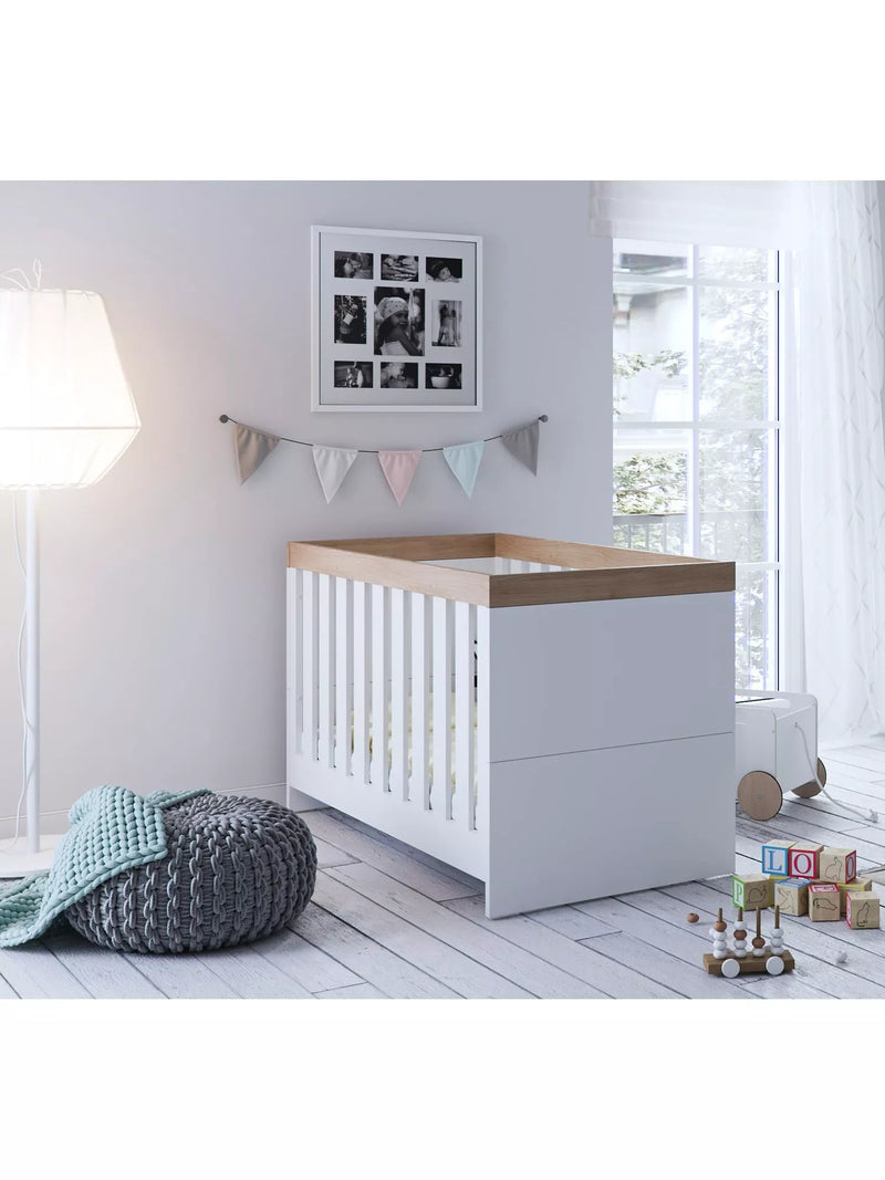 Little Acorns Burlington Cotbed - Cashmere & Grey Ash