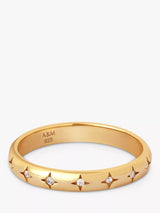 John Lewis Astrid & Miyu Cosmic Star Cubic Zirconia Gold Band Ring- Buy online at McGrocer