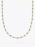 Daisy London enamel bead chain necklace gold plated (British brand)