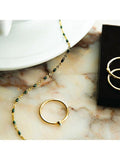 Daisy London enamel bead chain necklace gold plated (British brand)