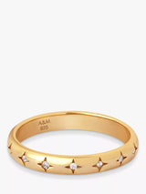 John Lewis Astrid & Miyu Cosmic Star Crystal Band Ring, Gold- Buy online at McGrocer