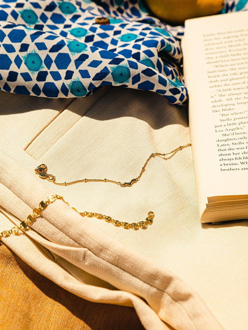 Daisy London Sunray gold chain bracelet, imported from the UK