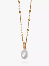 John Lewis Daisy London Baroque Freshwater Pearl Pendant Necklace Gold/White- Buy online at McGrocer