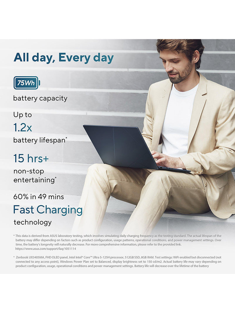 ASUS Zenbook 14 laptop Intel Core Ultra 7 (British brand)