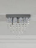 Chrome Elena 3 light flush ceiling light (British brand)