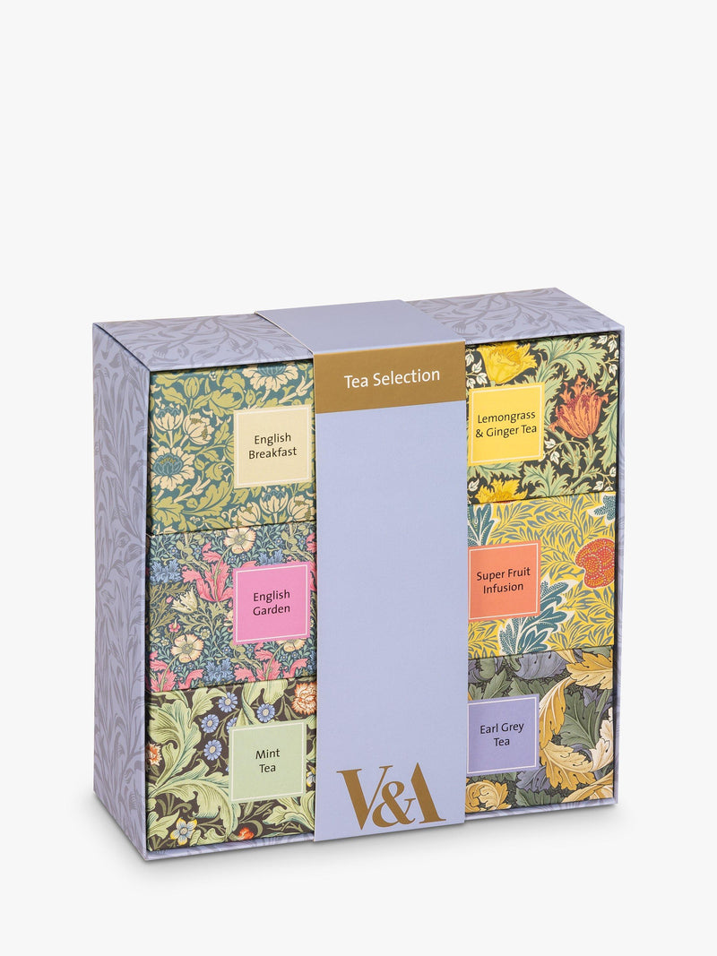 V&A tea selection gift set with six blends, 36g (British brand)