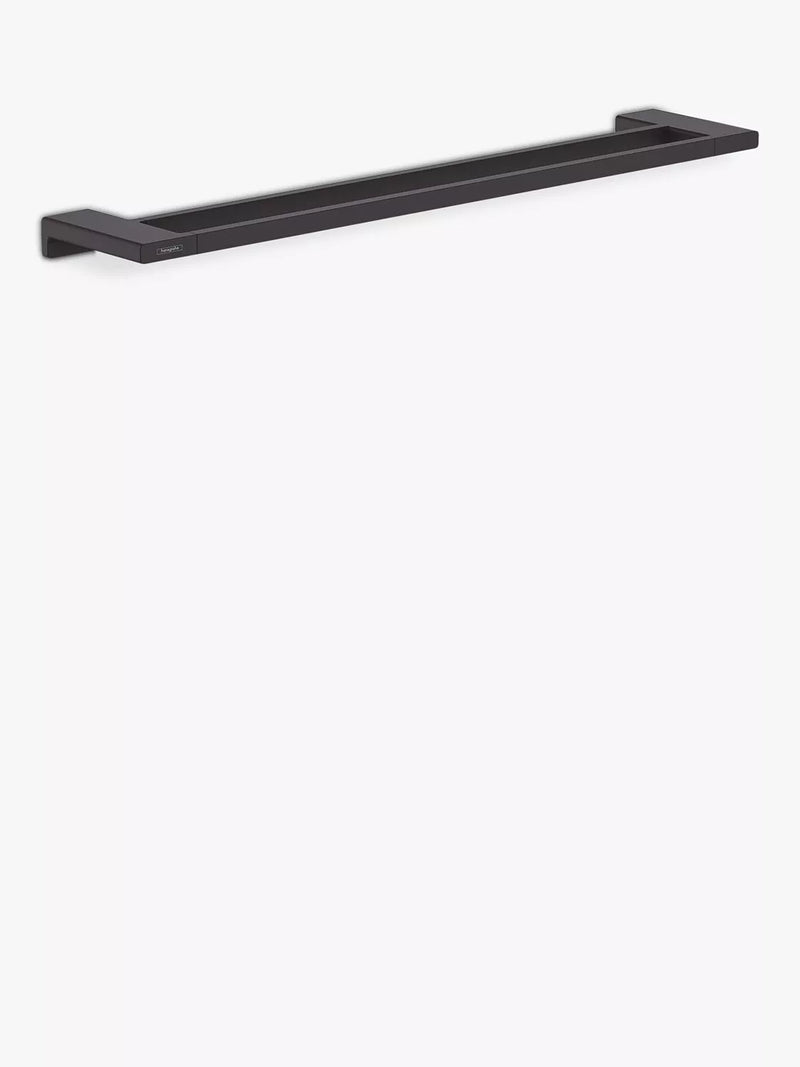 Hansgrohe AddStoris Wall-Mounted Double Towel Rail, Matt Black