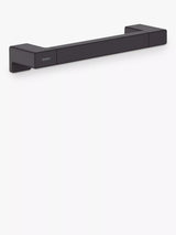 John Lewis Wall-Mounted Bathroom Grab Rail in Matt Black with Metal Support- Buy online at McGrocer