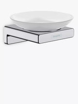 John Lewis Wall-Mounted Glass Soap Dish with Metal Support- Buy online at McGrocer