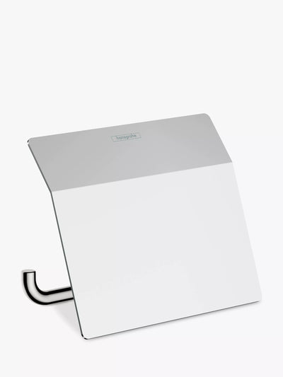 John Lewis Hansgrohe AddStoris Wall-Mounted Covered Toilet Roll Holder- Buy online at McGrocer
