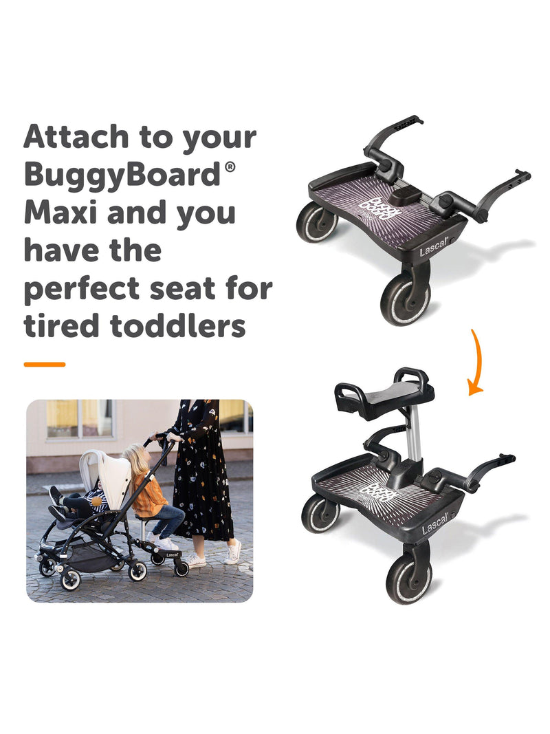 Lascal BuggyBoard Saddle in grey, UK version