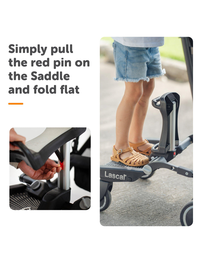 Lascal BuggyBoard Saddle in grey, UK version