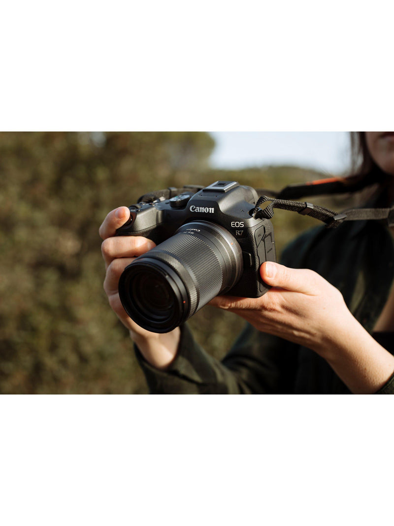 Canon EOS R7 mirrorless camera with 18-150mm zoom lens, UK version