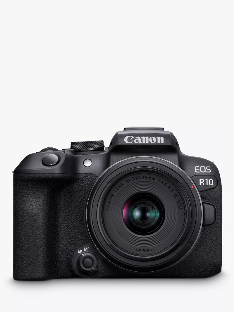 Canon EOS R10 mirrorless camera with 18-45mm lens (British brand)