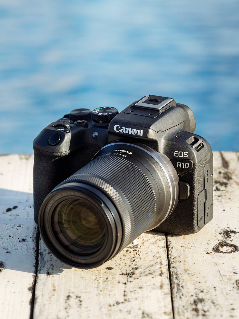 Canon EOS R10 mirrorless camera with RF-S 18-150mm lens, imported from the UK