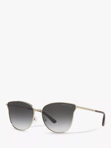 John Lewis Michael Kors Salt Lake City Women's Round Sunglasses Gold/Grey Gradient- Buy online at McGrocer