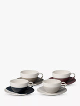 John Lewis Royal Doulton Coffee Studio Porcelain Cappuccino Cup & Saucer Set of 4, 269ml, Assorted- Buy online at McGrocer