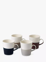 John Lewis Royal Doulton Coffee Studio Porcelain Grande Mug Set of 4, 500ml Assorted Porcelain Mug Set- Buy online at McGrocer