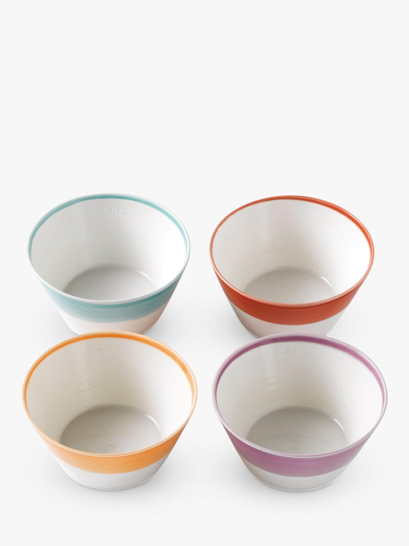 Set of 4 Chip-Resistant Porcelain Cereal Bowls 15cm