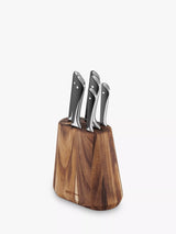 John Lewis Jamie Oliver by Tefal Acacia Wood Filled Knife Block Set 6 Piece- Buy online at McGrocer