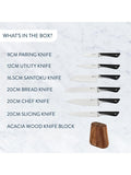 Jamie Oliver knife block set 6 piece, imported from the UK