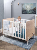 Boori Natty white and oak cot bed with mattress - British product
