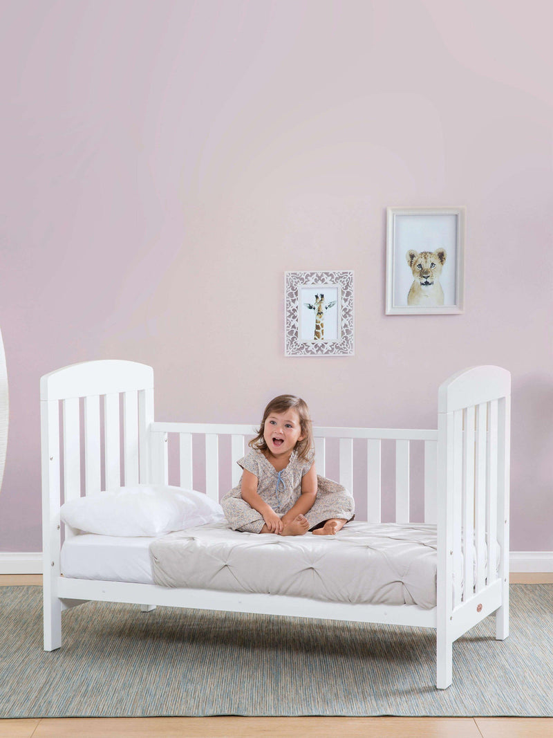 Boori Alice cotbed with mattress white - British product