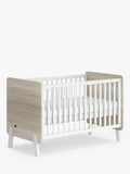 Boori white and oak cot bed set with mattress and chest - British product