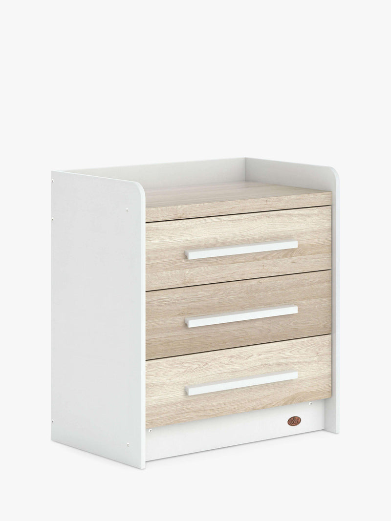 Boori Natty Cotbed and Neat chest set, White/Oak - British product