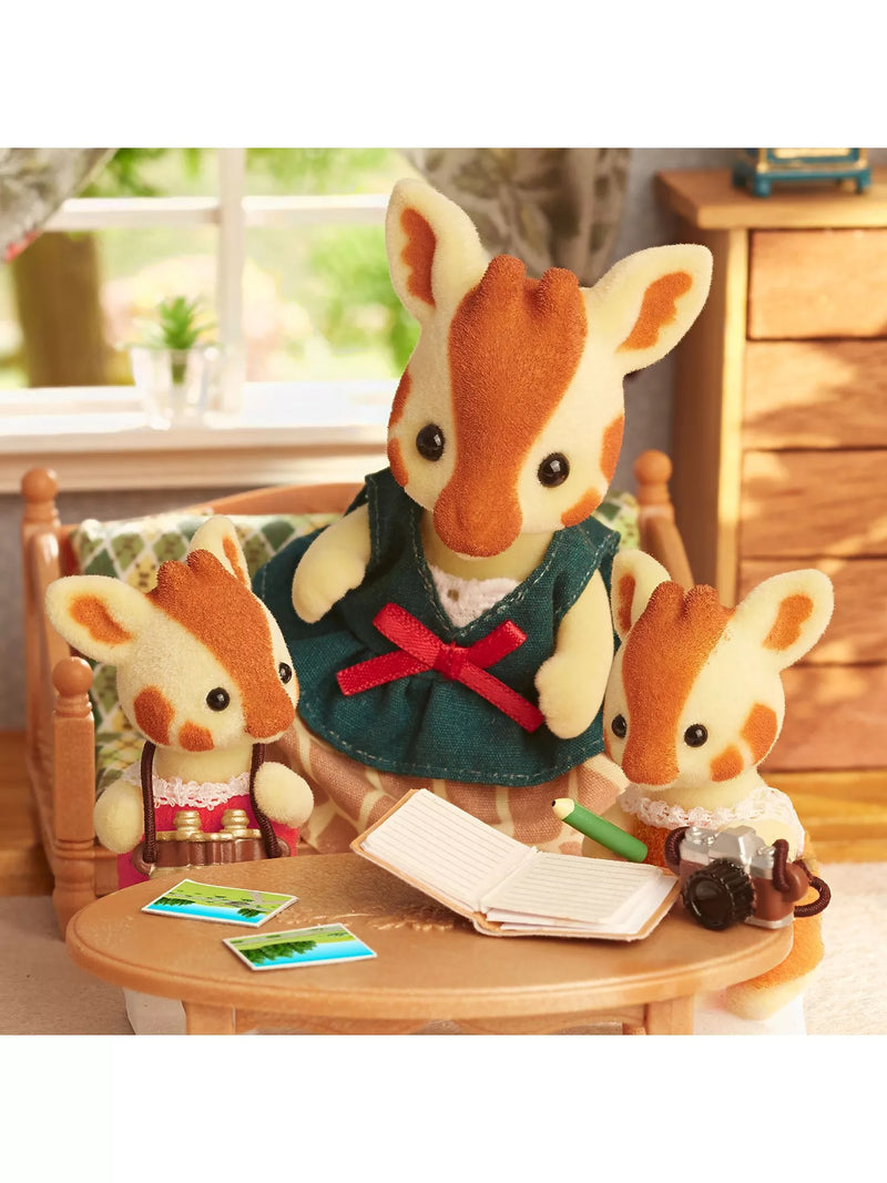 Sylvanian Families Highbranch Giraffe Family toy set, UK version