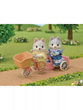 Sylvanian Families tandem cycling set husky brother and sister 6cm, imported from the UK