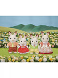 Sylvanian Families Chocolate Rabbit Family toy set, imported from the UK