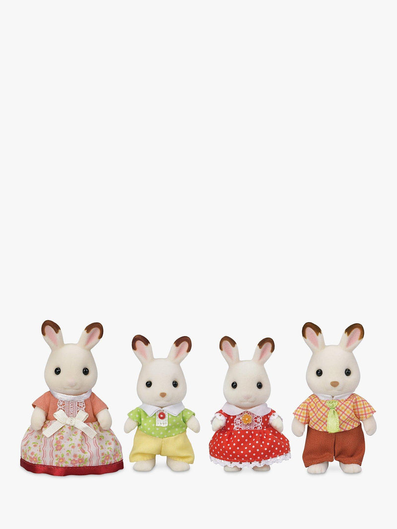 Sylvanian Families Chocolate Rabbit Family toy set, imported from the UK